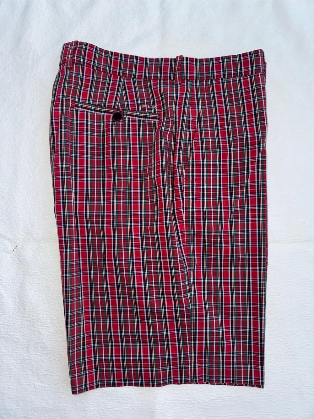 EUC Men's Ralph Lauren RLX Golf Red Plaid Shorts 36